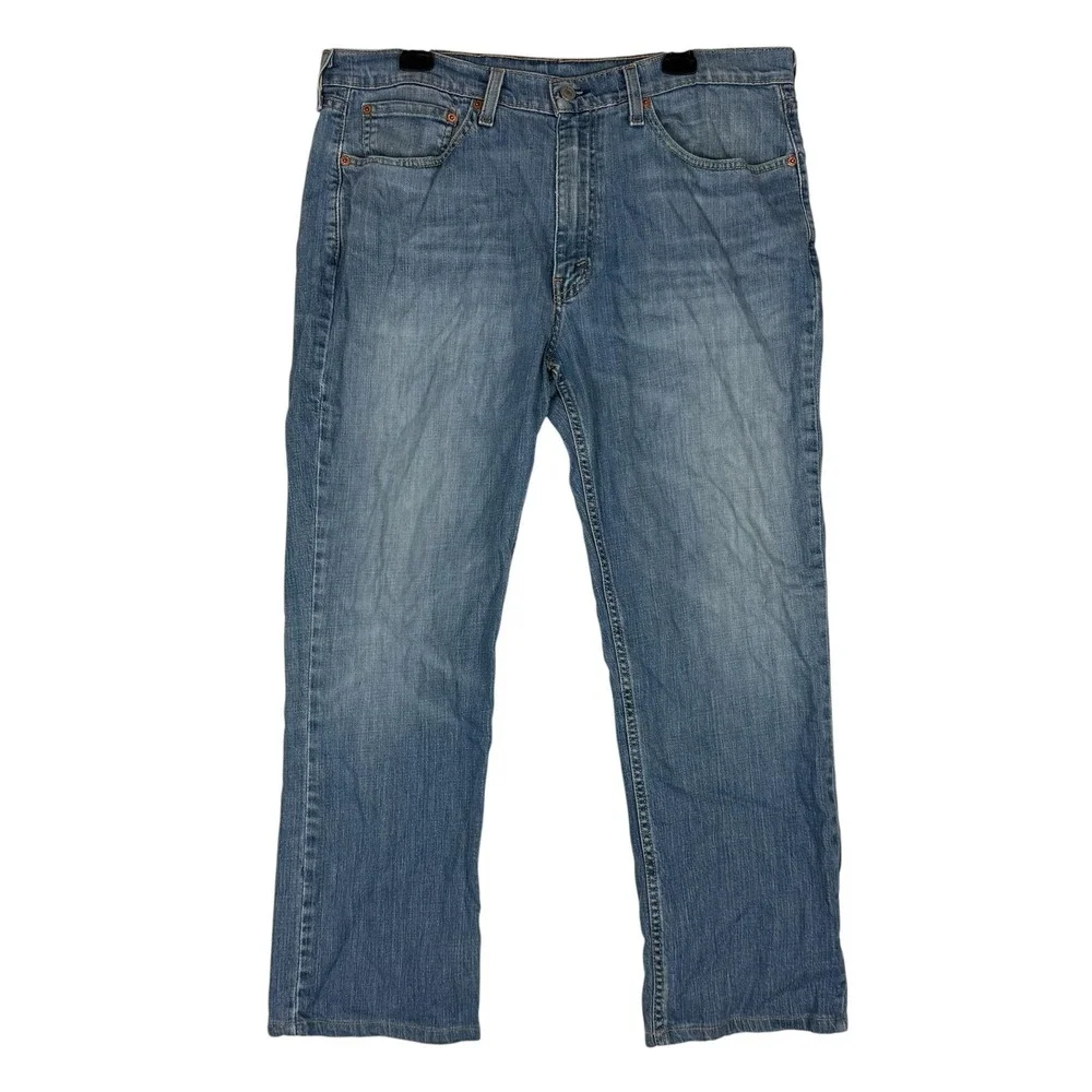 Levi's 514 Jeans Mens 36x30 Blue Medium Wash Straight Stretch WaterLess Denim
